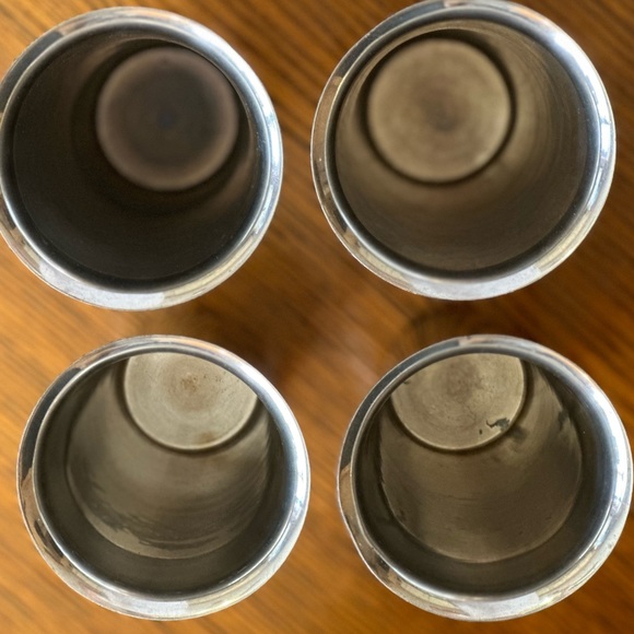 Set of 4 Vintage Standish Pewter Tumblers / Julep Cups - Picture 8 of 9